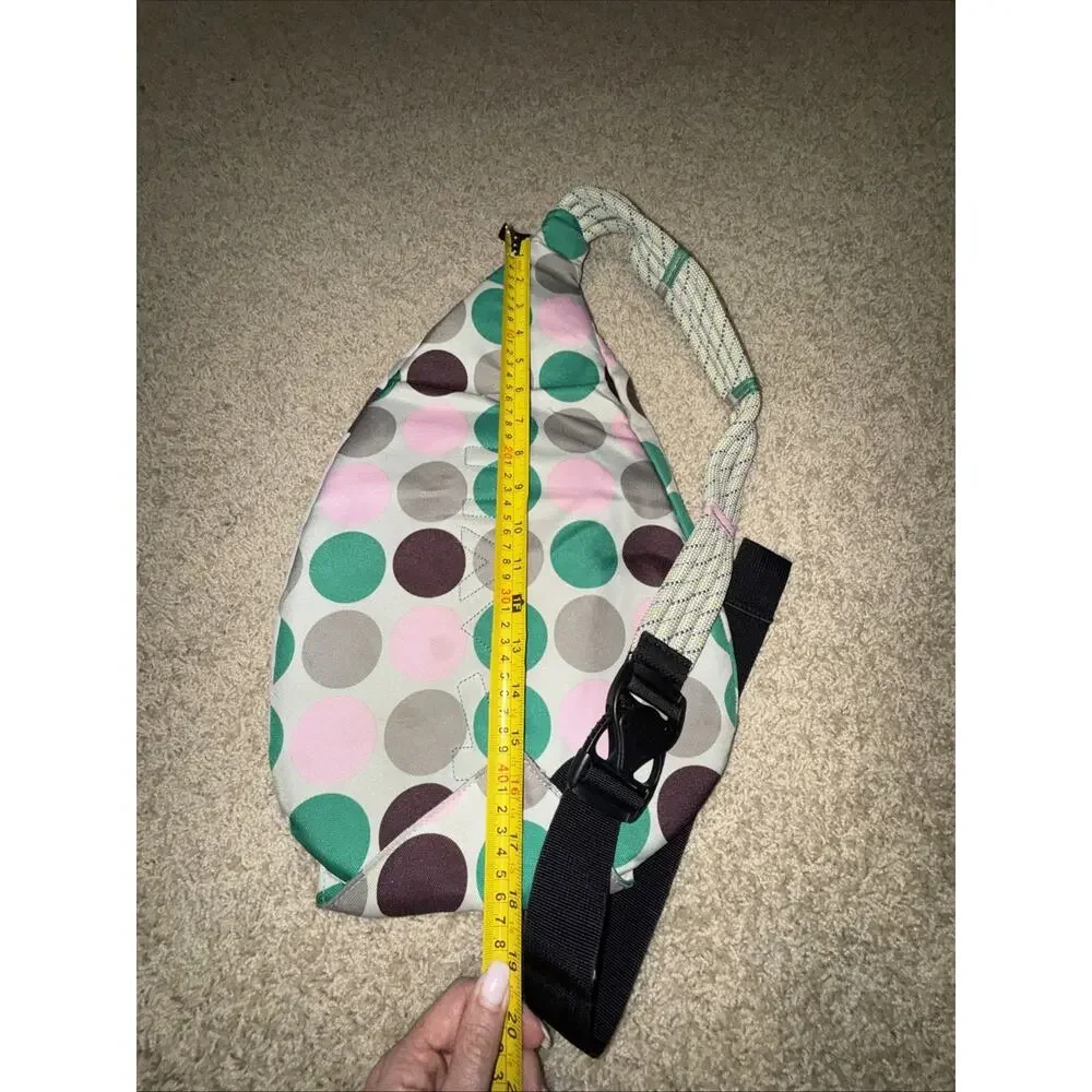 KAVU Rope Bag Sling Backpack Polka Dot Green Pink Grey Crossbody